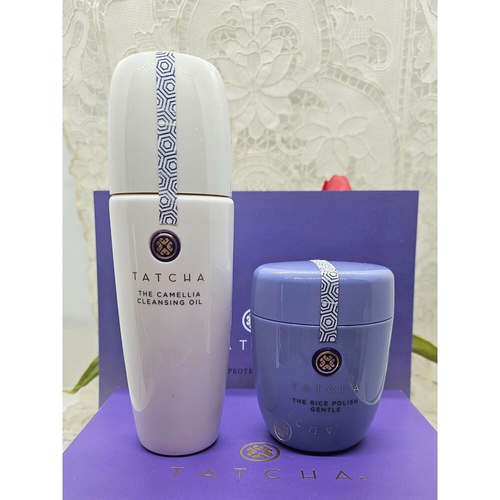Tatcha Camellia Cleanser Oil 150ML & Rice Polish GENTLE 60G SET NEW
